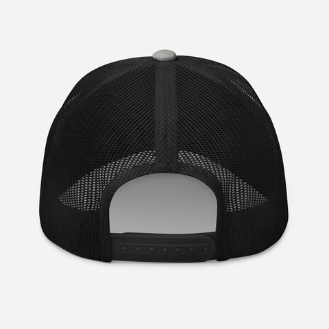 Heather Black retro trucker hat with 'LOL Retro Hat (Black Thread)' design — Funny mental health merch with full sass protection.