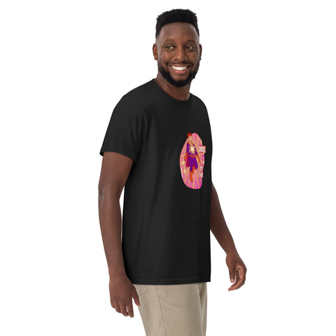 Black product with 'I Sparkle, You Squint Glow Dude Tee' design — Emotional support fashion.