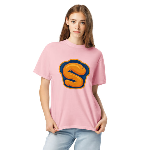 Blossom unisex garment-dyed heavyweight t-shirt with 'Softness Is My Superpower Unisex Tee' design — Emotional support clothing for the secretly strong.