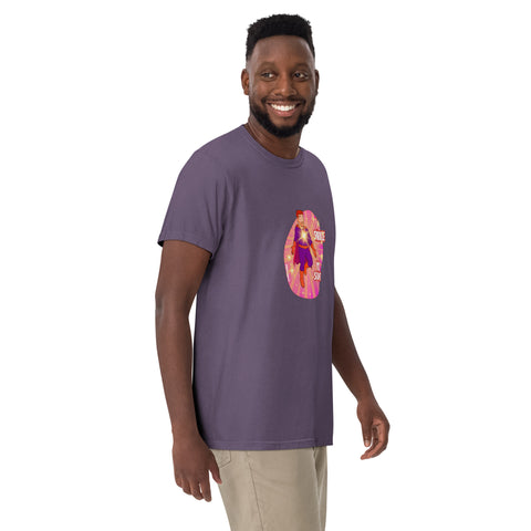 Grape product with 'I Sparkle, You Squint Glow Dude Tee' design — Emotional support fashion.
