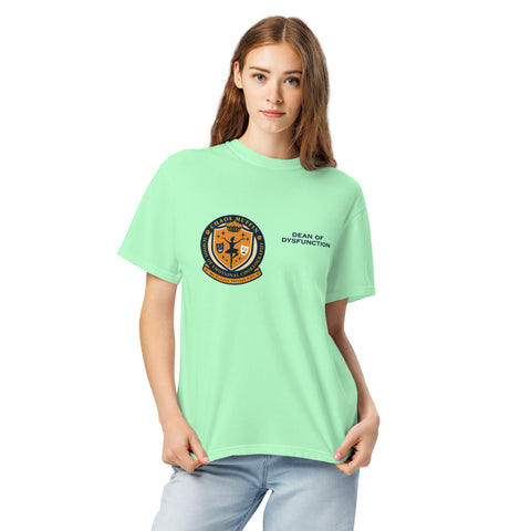 Island Reef unisex garment-dyed heavyweight t-shirt with 'School of Emotional Choreography Unisex Tee' design — Shirts that understand me—for those who choreograph the chaos and still show up shining.