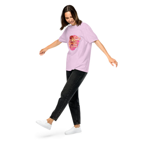 Orchid product with 'I Sparkle, You Squint Super Femme Tee' design — Emotional support fashion.