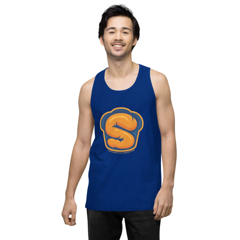 Team-Royal product with 'Softness Is My Superpower Mens Tank Top' design — Funny therapy shirts that flex with feeling.