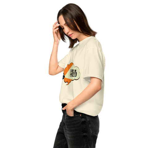 Ivory unisex garment-dyed heavyweight t-shirt with 'I Cry In 4K Unisex Tee' design — Emotional support clothing that gets dramatic.