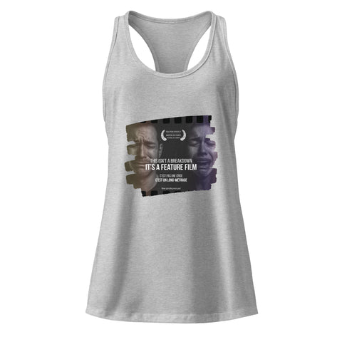 Heather-Gray product with 'This Is Not A Breakdown Women‚Äö√Ñ√∂‚àö√ë‚àö¬•s Racerback Tank Top' design — for soft rebellion and everyday emotional expression.