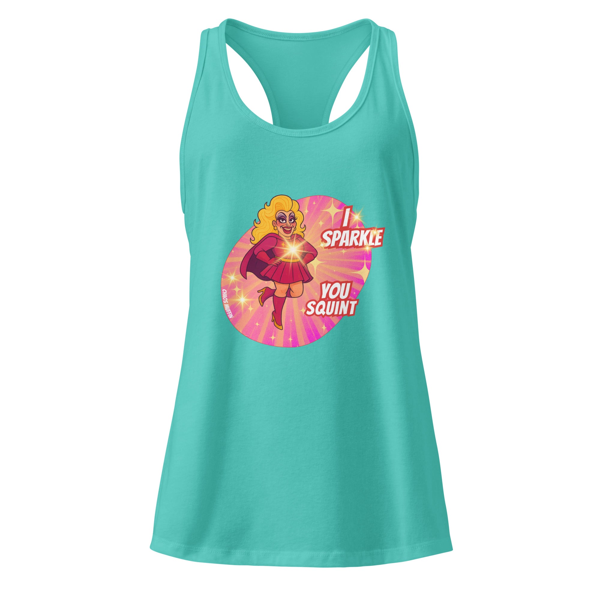I Sparkle Drag Queen Racerback Tank Top | Chaos Muffin
